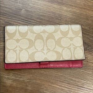 Coach Checkbook cover